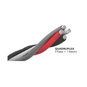 Cabo De Alumínio Quadruplex 10mm Neutro Nú Rolo 50 Metros