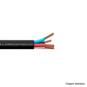 Cabo Fio Flexível Pp 4×1,5mm Preto 50metros Sil
