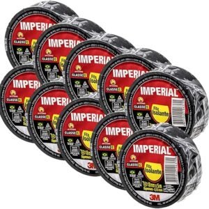 Fita Isolante Imperial Slim 18 x 5 metros 3M – Caixa com 10 Unidades