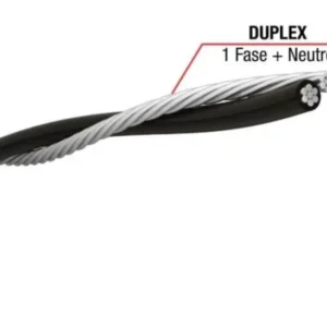 Cabo De Alumínio Duplex 25mm Neutro Nú Rolo 50 Metros